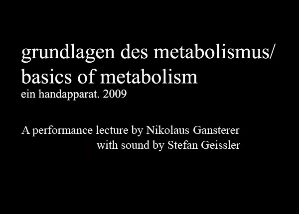 Watch Video: Grundlagen des Metabolismus I. Ein Handapparat (2009)